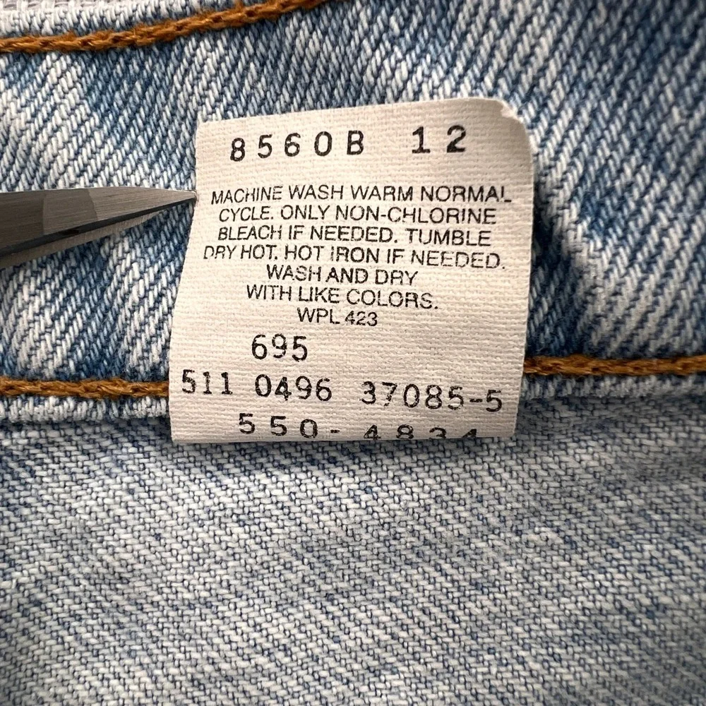 VTG 90s Levis 550 Jeans Men 40x34 Relaxed Tapered USA Made Light Wash Batwing